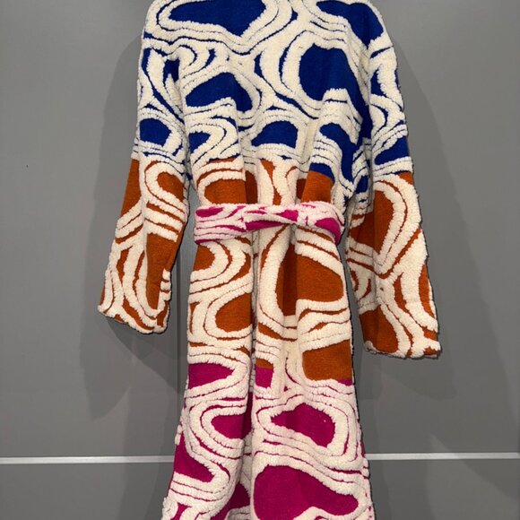 NWT Farm Rio Wool Blend Hearts Fleece Oversized Coat Size M Multicolor - Picture 6 of 6